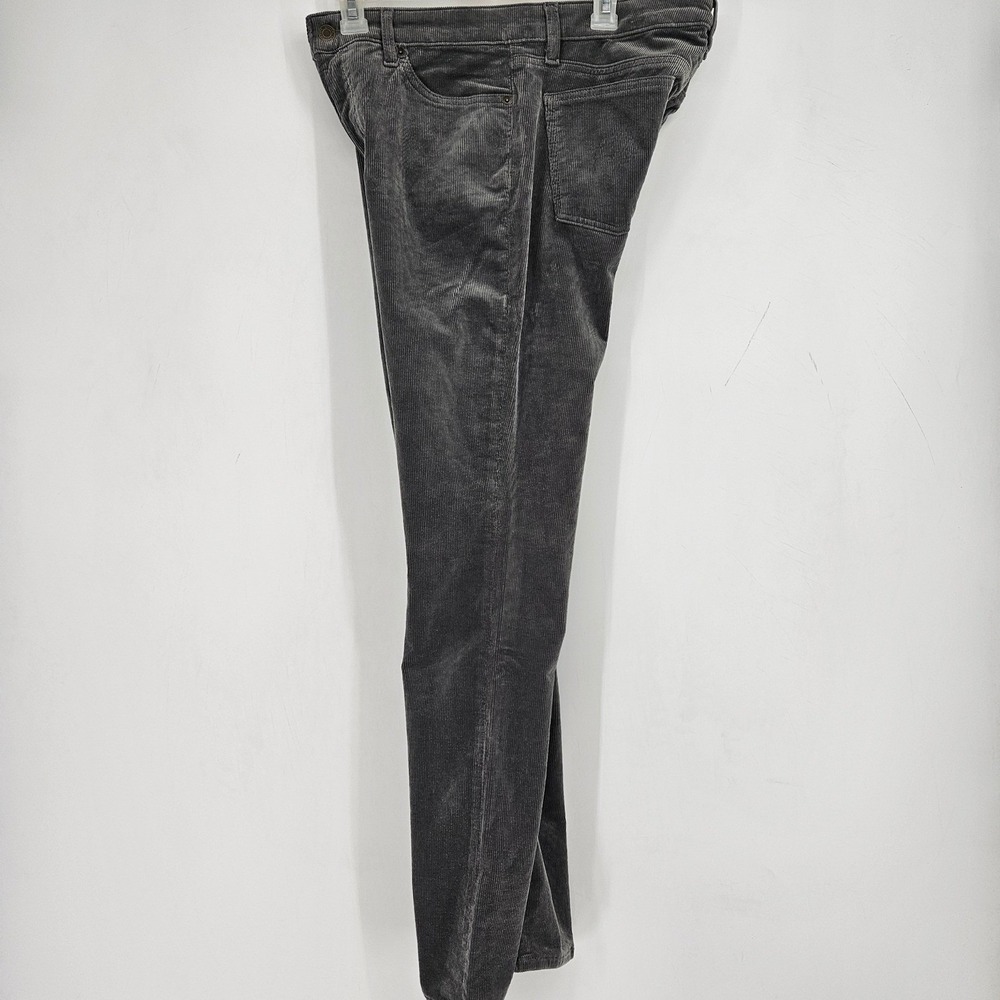 Lauren Ralph Lauren Pants Womens 10 Gray Corduroy Casual Mid Rise Straight Leg - Picture 7 of 13